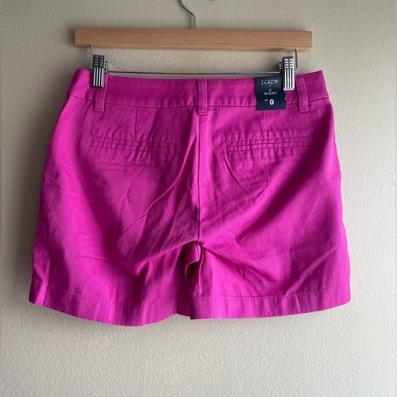 New J.Crew Women Chino Pink Shorts Size 0 - Picture 3 of 8